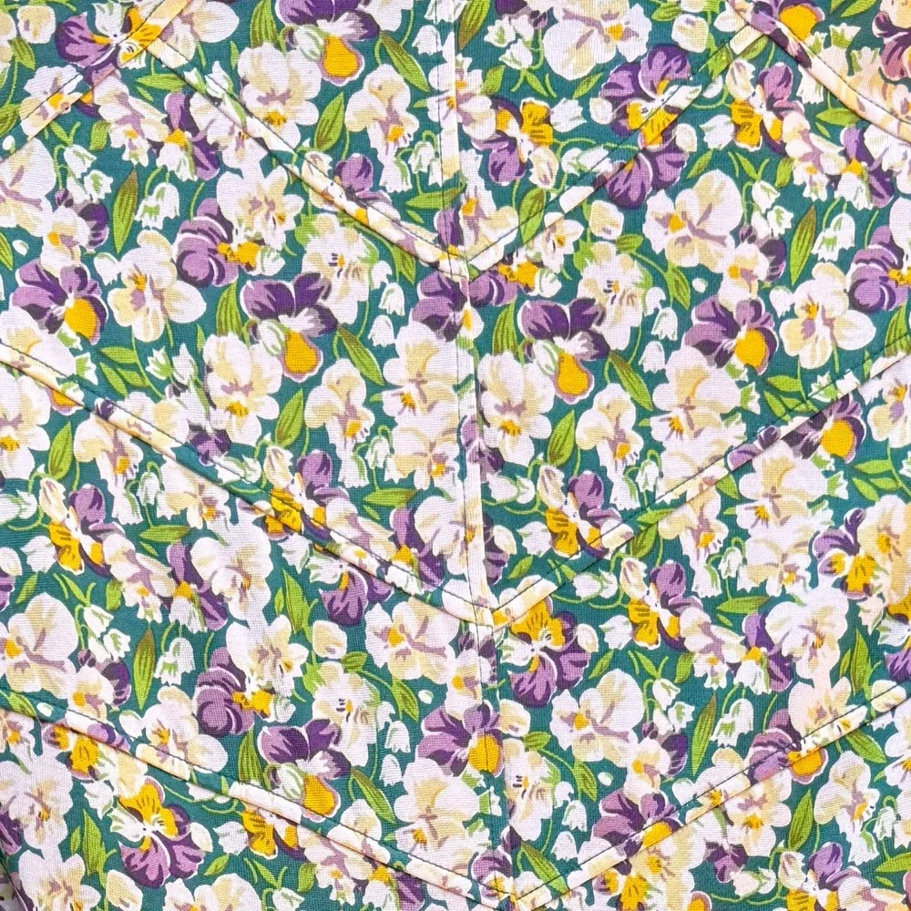 Y2K does 60s Vintage Silk Diane Von Furstenberg Multicolor Floral Midi Dress - Picture 3 of 9